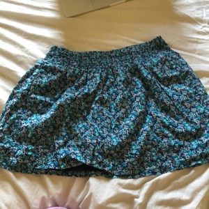 Blue floral skirt